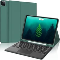 SENGBIRCH iPad Pro 12.9 Mágneses Billentyűzet Tok Német QWERTZ Touchpad Sötétzöld 1