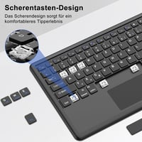 SENGBIRCH iPad Pro 12.9 Mágneses Billentyűzet Tok Német QWERTZ Touchpad Sötétzöld 3