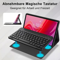 SENGBIRCH Lenovo Tab M11 2024 Bluetooth Billentyűzet Tok - Eltávolítható QWERTZ Wireless Billentyűzet, Fekete 4