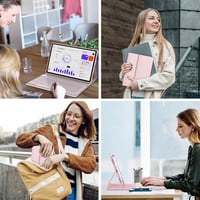 SENGBIRCH Lenovo Tab P12 12,7" Tok Billentyűzettel Bluetooth Világítás Rózsaszín 7