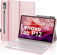 SENGBIRCH Lenovo Tab P12 12,7" Tok Billentyűzettel Bluetooth Világítás Rózsaszín 1
