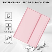 SENGBIRCH Lenovo Tab P12 2023 12.7" Bluetooth Billentyűzet Tok Világosrózsaszín 3