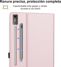 SENGBIRCH Lenovo Tab P12 2023 12.7" Bluetooth Billentyűzet Tok Világosrózsaszín 2