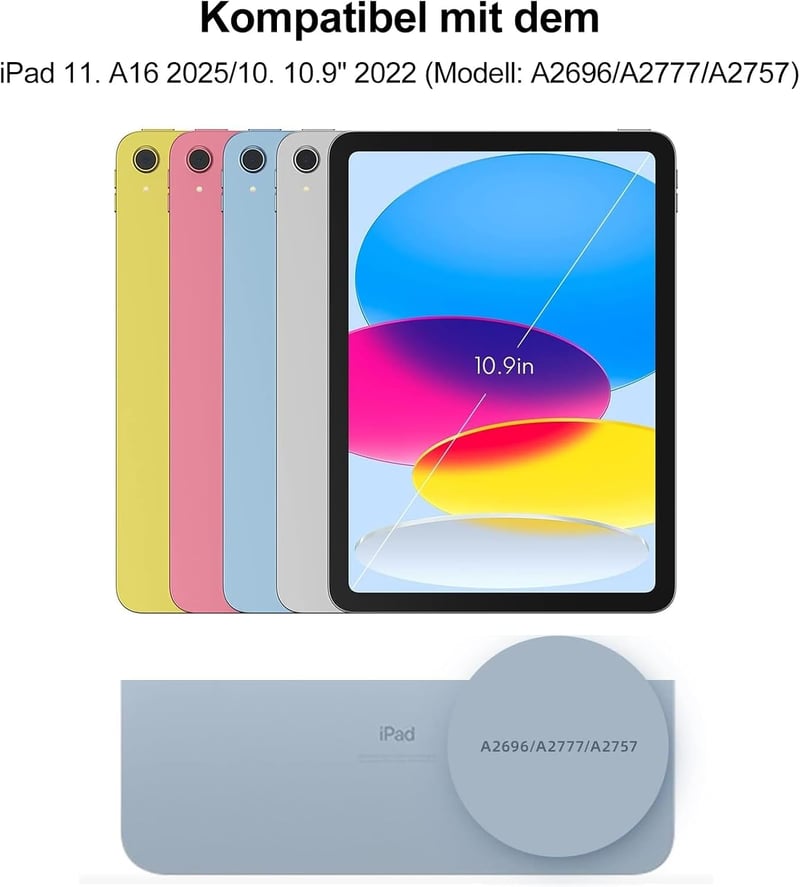 SENGBIRCH Magic Keyboard iPad 11" 10.9" Német QWERTZ Háttérvilágítás Trackpad Fehér
