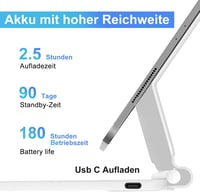 SENGBIRCH Magic Keyboard iPad 11" 10.9" Német QWERTZ Háttérvilágítás Trackpad Fehér 5