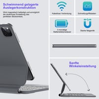 SENGBIRCH Magic Keyboard iPad Air 11" M3/M2 Német QWERTZ Háttérvilágítás Trackpad Fekete 3