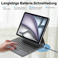 SENGBIRCH Magic Keyboard iPad Air 11" M3/M2 Német QWERTZ Háttérvilágítás Trackpad Fekete 6
