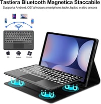 SENGBIRCH Mágneses Billentyűzetes Tok Samsung Galaxy Tab S9FE+ 12.4" Bluetooth Billentyűzettel - Fekete 5