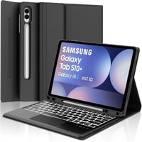 SENGBIRCH Mágneses Billentyűzetes Tok Samsung Galaxy Tab S9FE+ 12.4" Bluetooth Billentyűzettel - Fekete 1