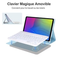 SENGBIRCH futrola s Bluetooth tipkovnicom za Samsung Galaxy Tab A9+ 11 inča - Odvojiva bežična tipkovnica za Galaxy Tab A9+ 2023, svijetlo plava 4