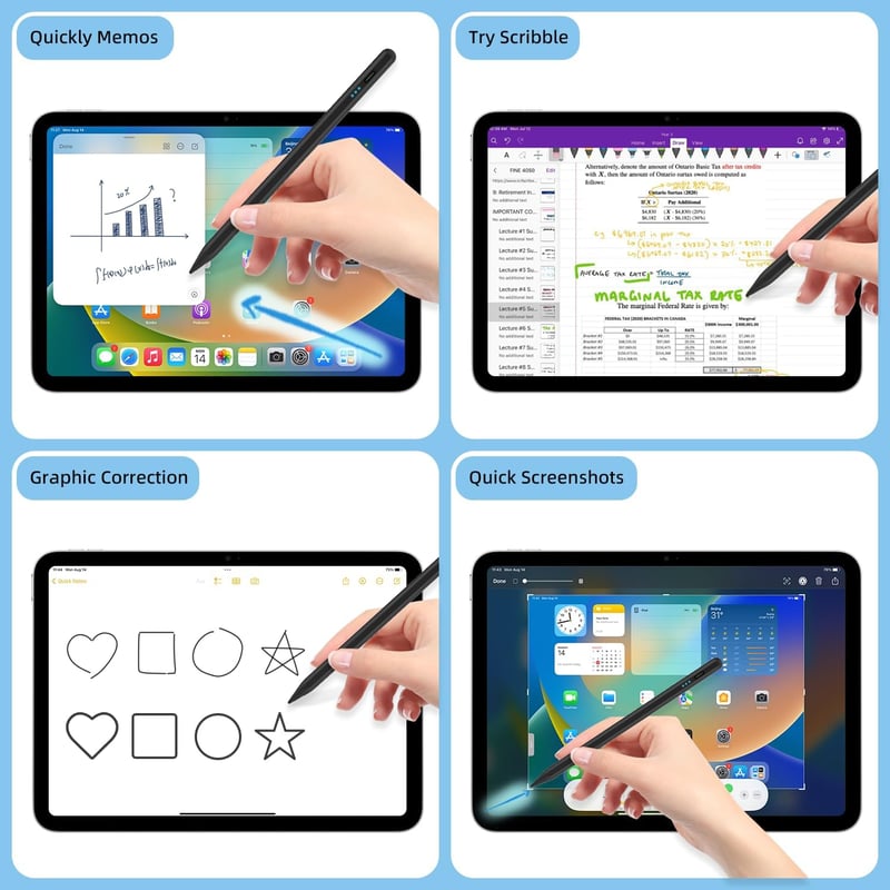 SENKUTA Stylus Pen Apple iPad-hez, Precíz Érintőceruza Palm Rejection