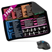 SENLINLIN Podložka pod myš 2 ks, 300x250x2 mm, nemecké klávesové skratky pre Excel, PowerPoint a Windows, protišmyková, bez zápachu, do kancelárie aj domov 1