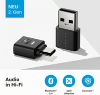 Sennheiser BTD 700 Bluetooth USB dongle - aptX Lossless, Auracast, USB-C/USB-A 2