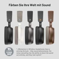 Bezdrôtové slúchadlá Sennheiser Momentum 4 s adaptívnym potlačením hluku, 60-hodinovou výdržou batérie a skladacím dizajnom – grafitová farba 10
