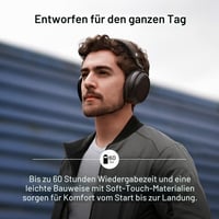 Bezdrôtové slúchadlá Sennheiser Momentum 4 s adaptívnym potlačením hluku, 60-hodinovou výdržou batérie a skladacím dizajnom – grafitová farba 4