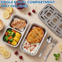 Elektrický obedár Senprity 100 W, 1,2 l, s 2 nádobami z nehrdzavejúcej ocele 304, nepriepustný, s vidličkou a lyžicou, do kancelárie 4