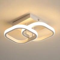 SENQIU Modern LED Mennyezeti Lámpa 22W - Négyzet Alakú Meleg Fehér 3000K Akril Világítás Nappaliba, Hálószobába, Konyhába 1
