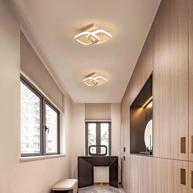 SENQIU Modern LED Mennyezeti Lámpa 22W - Négyzet Alakú Meleg Fehér 3000K Akril Világítás Nappaliba, Hálószobába, Konyhába