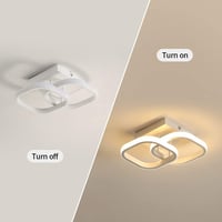 SENQIU Modern LED Mennyezeti Lámpa 22W - Négyzet Alakú Meleg Fehér 3000K Akril Világítás Nappaliba, Hálószobába, Konyhába 8
