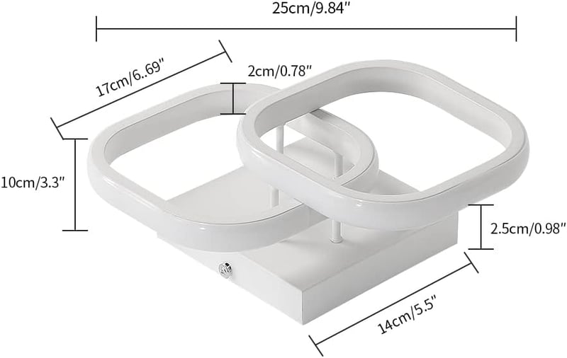 SENQIU Modern LED Mennyezeti Lámpa 22W - Négyzet Alakú Meleg Fehér 3000K Akril Világítás Nappaliba, Hálószobába, Konyhába