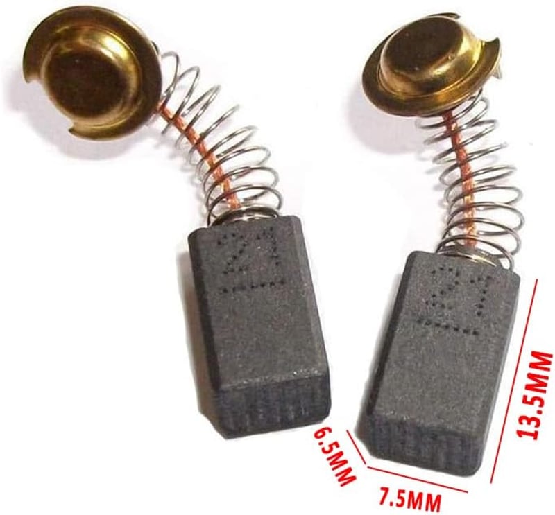 SENRISE Szénkefe Készlet - 10 db Elektromos Motor Szénkefe Csere Alkatrész Szerszámgépekhez, 6.5x7.5x13.5mm, Kiváló Vezetőképességű Grafit