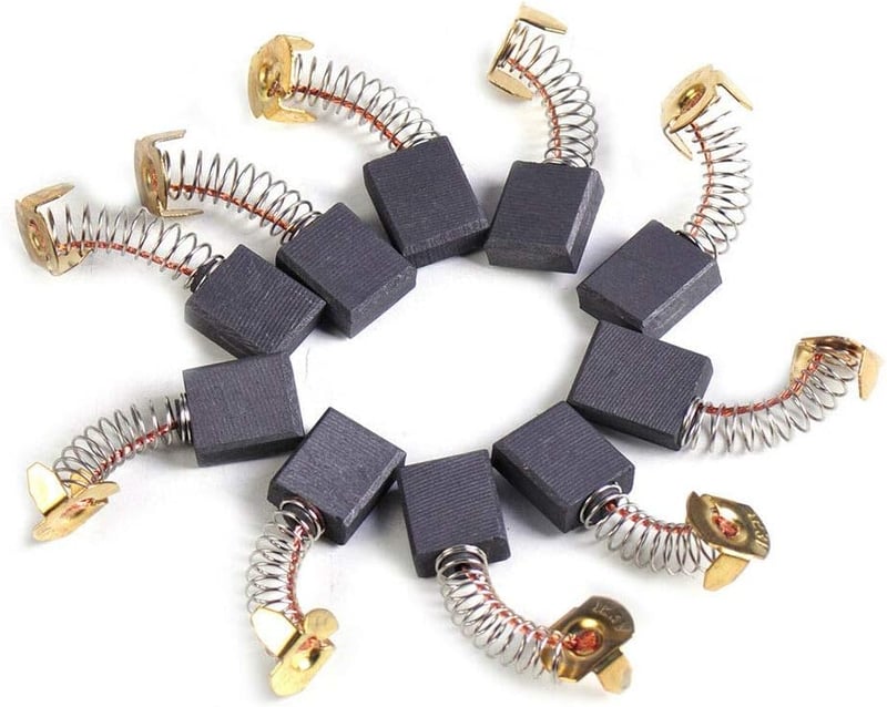 SENRISE Szénkefe Készlet - 10 db Elektromos Motor Szénkefe Csere Alkatrész Szerszámgépekhez, 6.5x7.5x13.5mm, Kiváló Vezetőképességű Grafit