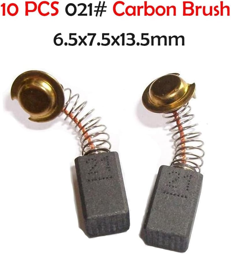 SENRISE Szénkefe Készlet - 10 db Elektromos Motor Szénkefe Csere Alkatrész Szerszámgépekhez, 6.5x7.5x13.5mm, Kiváló Vezetőképességű Grafit