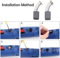 SENRISE Szénkefe Készlet - 10 db Elektromos Motor Szénkefe Csere Alkatrész Szerszámgépekhez, 6.5x7.5x13.5mm, Kiváló Vezetőképességű Grafit 5