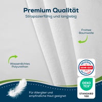 Sensalou Nepremokavá napínacia plachta 60x120 cm – Mäkký chránič matraca pre bábätká, s priedušnou PU vrstvou, prateľná pri 95 °C, nehlučná ochrana proti inkontinencii 4