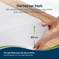 Sensalou Nepremokavá napínacia plachta 60x120 cm – Mäkký chránič matraca pre bábätká, s priedušnou PU vrstvou, prateľná pri 95 °C, nehlučná ochrana proti inkontinencii 5