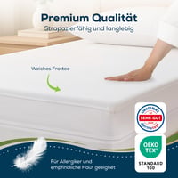 Husă de protecție impermeabilă pentru saltea Sensalou 70x140x15 cm - Cearșaf cu protecție pentru pătuț copii 6