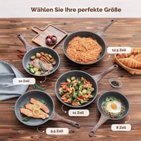 Sensarte 28 cm gránit bevonatos serpenyő indukciós tűzhelyre, PFOA mentes 7