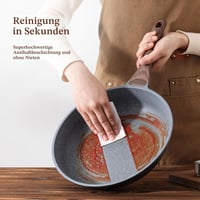 Sensarte 28 cm gránit bevonatos serpenyő indukciós tűzhelyre, PFOA mentes 6