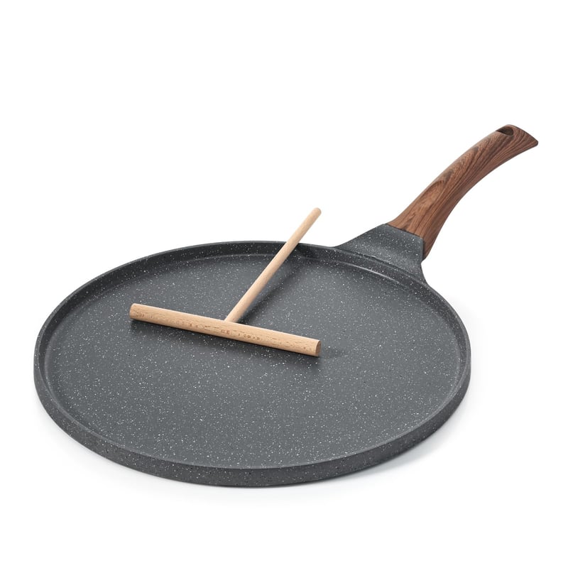 Tigaie pentru clătite SENSARTE 30 cm cu înveliș antiaderent din granit elvețian, compatibilă cu inducție, fără PFOA, mâner din bachelită