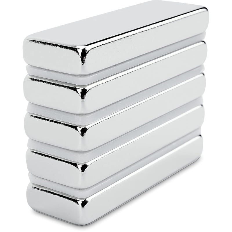 SENSEI 5 db Erős Neodímium Mágnes 30x10x4mm 5,4kg Tartóerő Téglalap