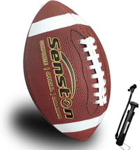 Senston Amerikai Futball Labda 5-ös Méret, Tartós Műbőr Borítás, Puha Fogású, Fiataloknak, NFL Stílusú, Barna 1