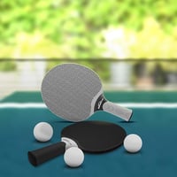 Súprava na stolný tenis Senston pre 2–4 hráčov, profesionálny pingpongový set s kompozitným poťahom, na vnútorné aj vonkajšie použitie, s 3 loptičkami 2