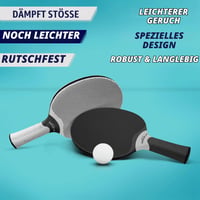 Súprava na stolný tenis Senston pre 2–4 hráčov, profesionálny pingpongový set s kompozitným poťahom, na vnútorné aj vonkajšie použitie, s 3 loptičkami 5