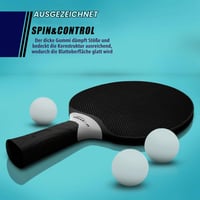 Súprava na stolný tenis Senston pre 2–4 hráčov, profesionálny pingpongový set s kompozitným poťahom, na vnútorné aj vonkajšie použitie, s 3 loptičkami 4
