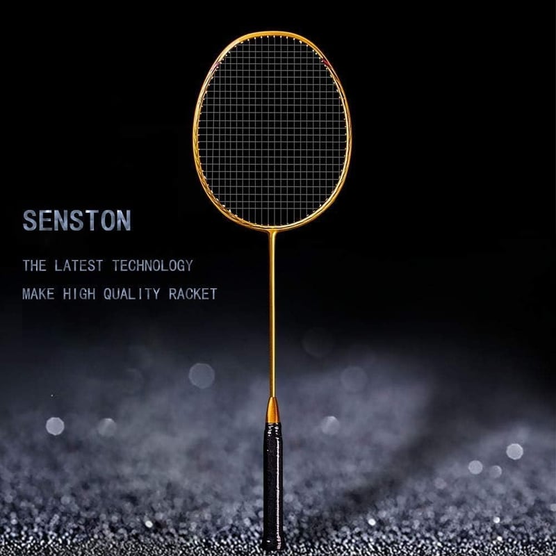 Senston N80 Carbon Ultralight Tollaslabda Ütő Táskával - golden
