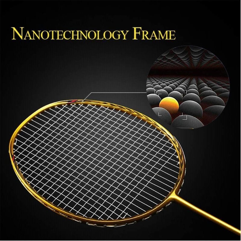Senston N80 Carbon Ultralight Tollaslabda Ütő Táskával - golden