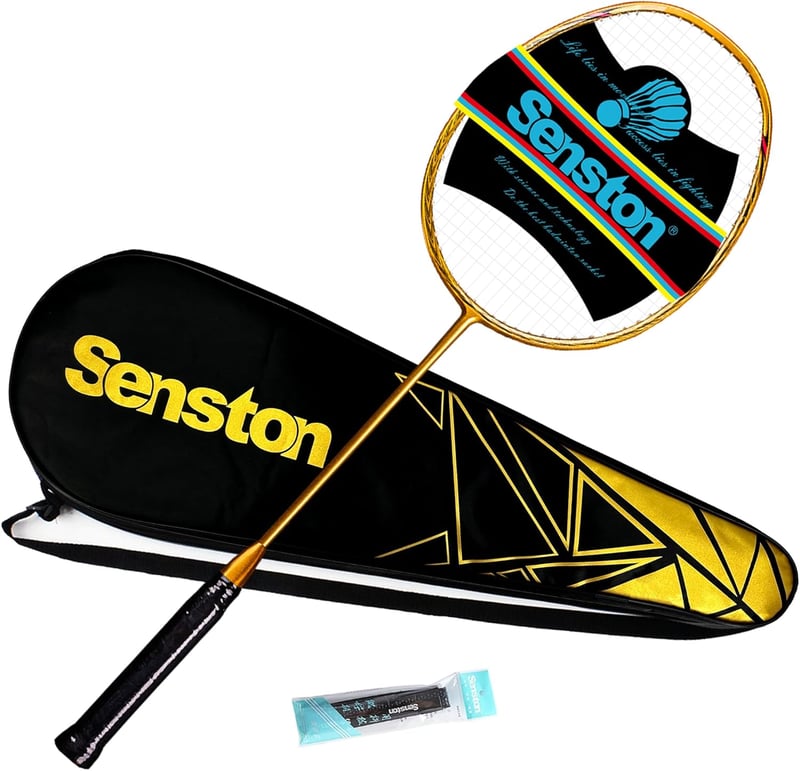 Senston N80 Carbon Ultralight Tollaslabda Ütő Táskával - golden