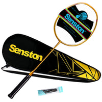 Senston N80 reket za badminton od ugljičnih vlakana s torbom - zlatni 2