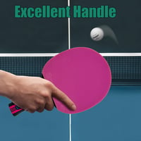 Senston Pingpong Ütő Készlet - 2 Fa Ütő, 3 Labda és Táska, Magenta Színben, Kezdőknek és Családi Szórakozáshoz 3
