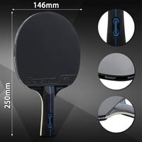 Senston Pingpong Ütő Szett 2 Ütővel és 3 Labdával Páros Játékhoz - Black 6