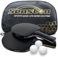 Senston Pingpong Ütő Szett 2 Ütővel és 3 Labdával Páros Játékhoz - Black 1