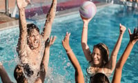 Senston odbojkaška lopta veličine 5 - vodootporna PVC odbojka za plažu s pumpom, idealna za plažu i bazen, u ljubičastoj boji. 2