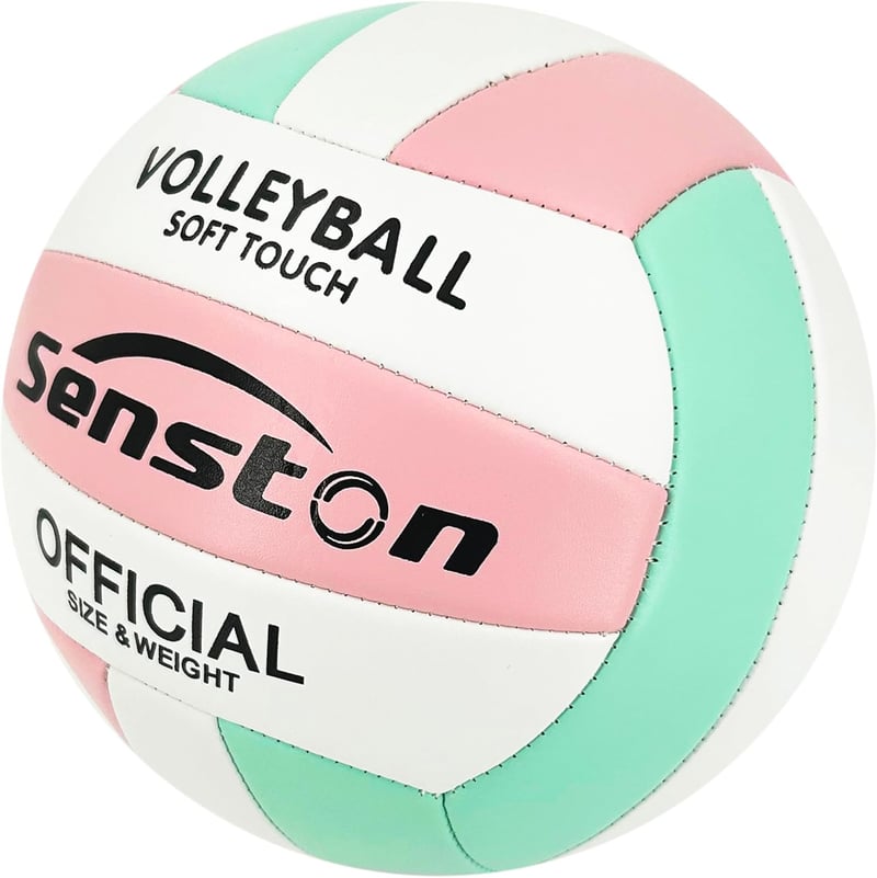Senston Röplabda 5-ös Méret - Vízálló PVC Strandröplabda Pumpával, Ideális Medencéhez és Strandra, Cseresznyevirág Színben