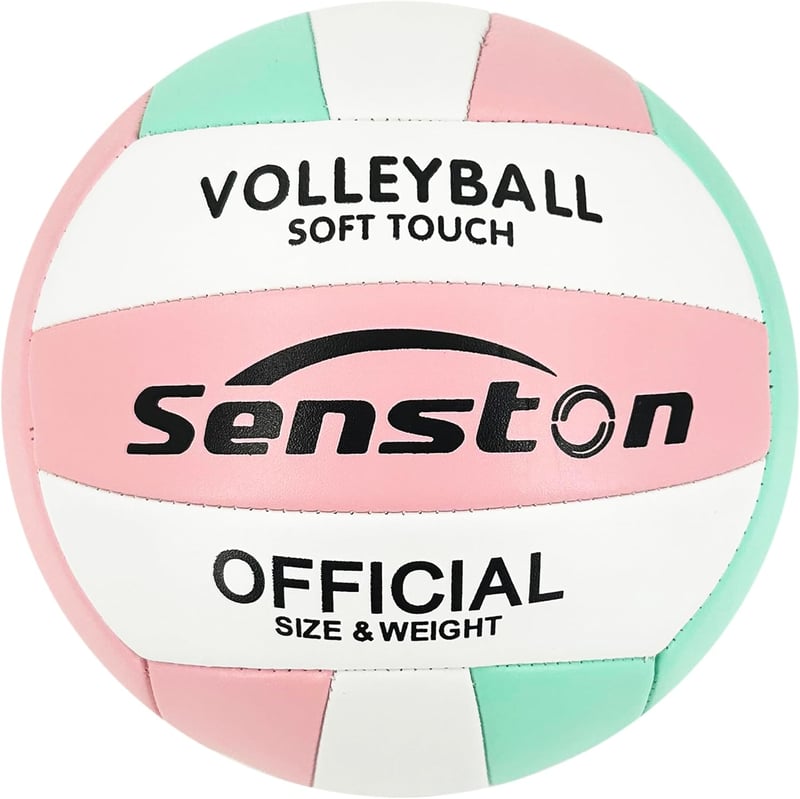 Senston Röplabda 5-ös Méret - Vízálló PVC Strandröplabda Pumpával, Ideális Medencéhez és Strandra, Cseresznyevirág Színben
