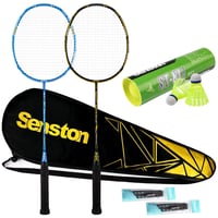 Senston S300 set za badminton - 2 reketa, torba, loptice - crno-plavi 2